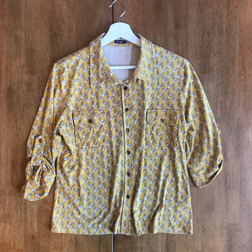 J. McLaughlin saddlebag print top